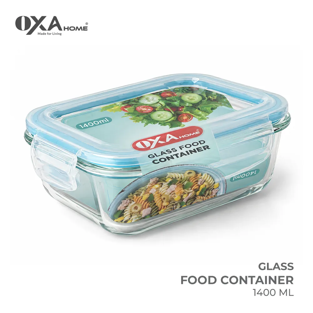 Glass food dish with lid 1400 ml