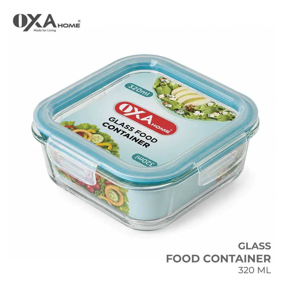 Glass food dish with lid 320 ml