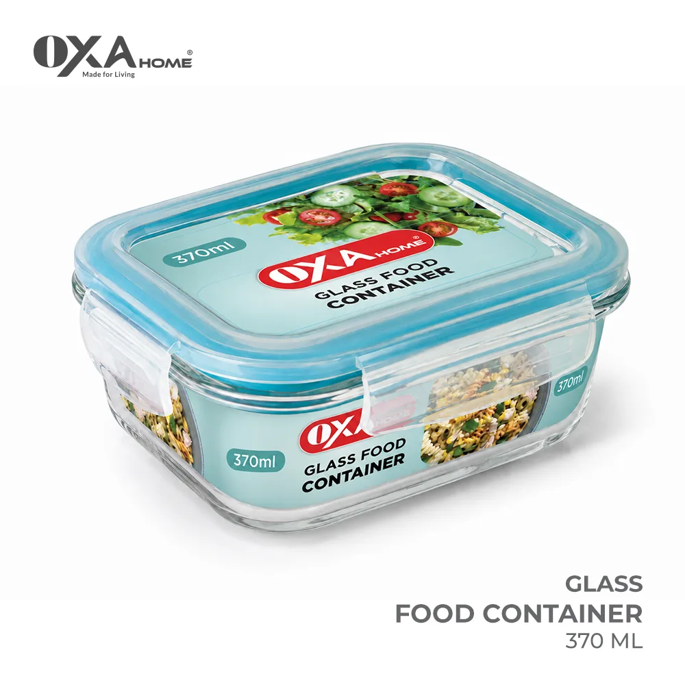 Glass food dish with lid 370 ml