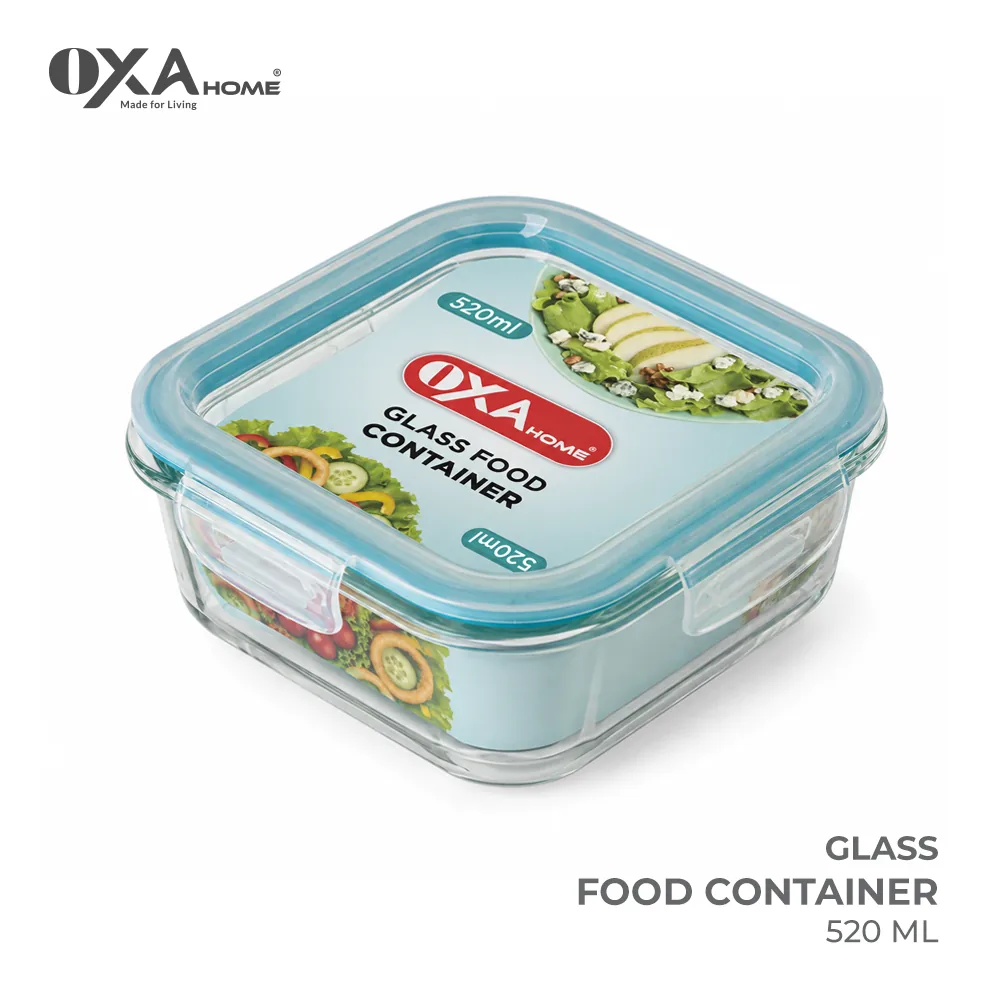 Glass food dish with lid 520 ml