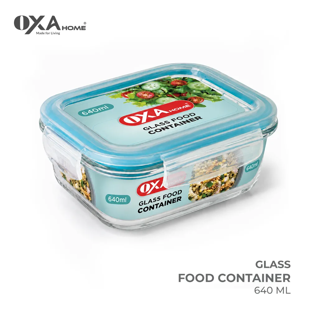 Glass food dish with lid 640 ml