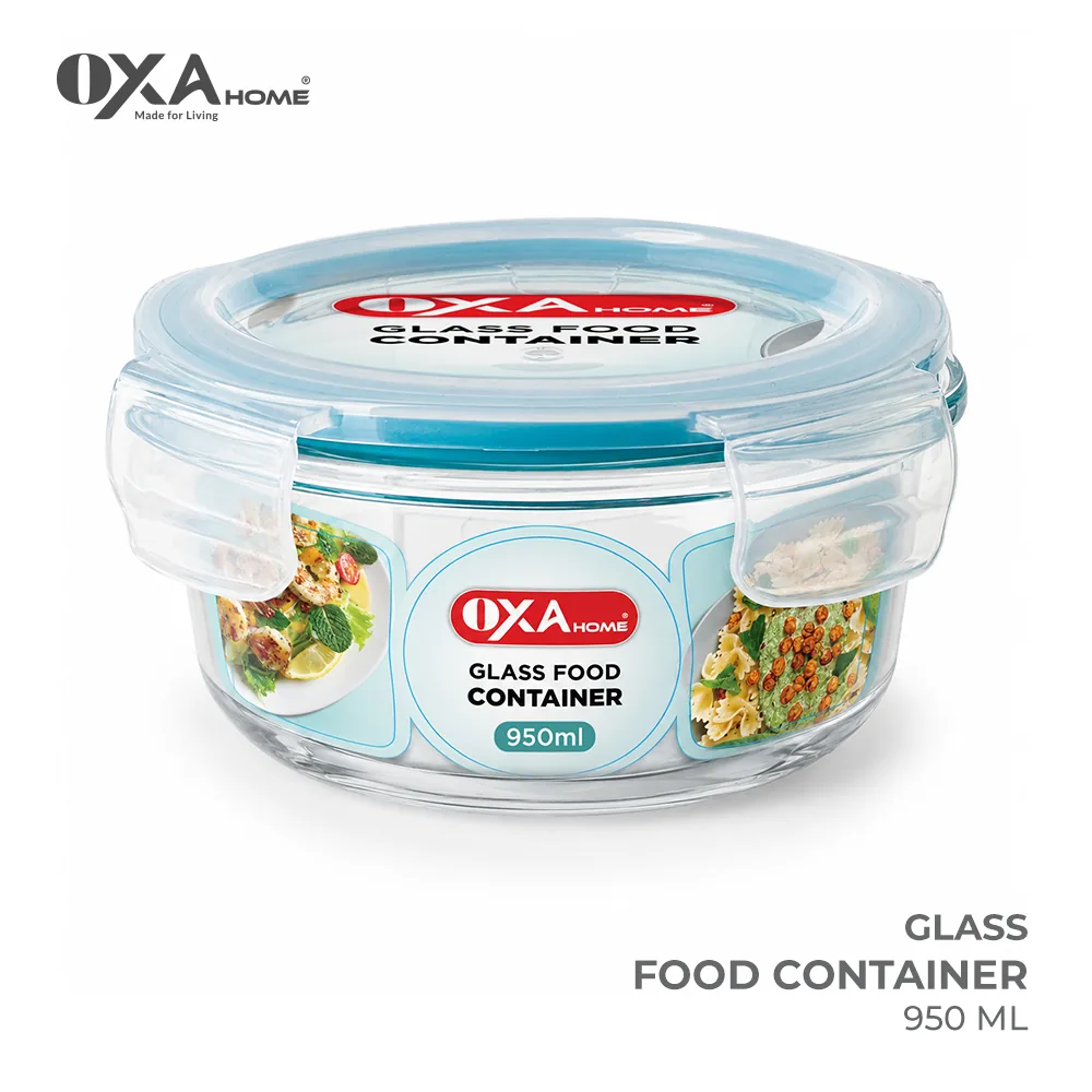 Round glass food dish 950 ml