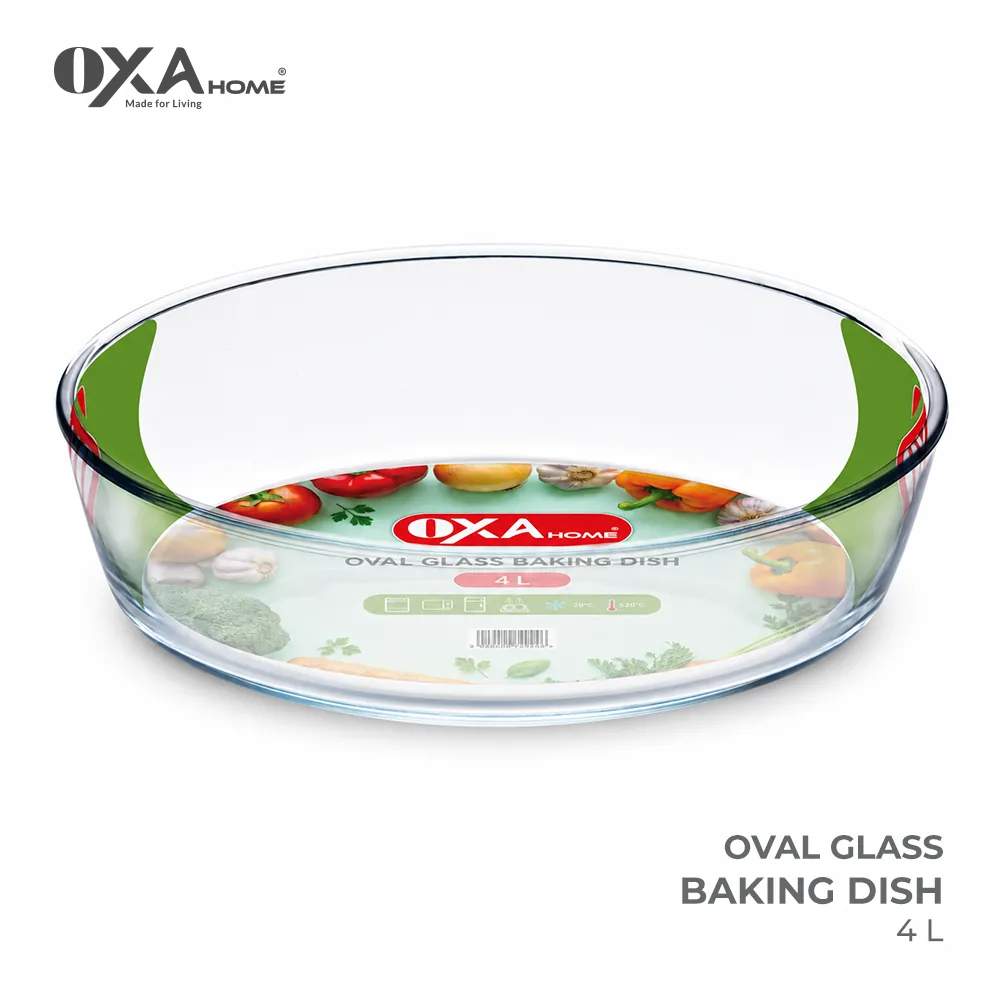 Oval glass baking dish 4 L