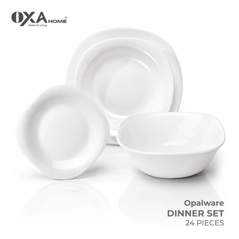 Opalware dinner set, 24 pieces